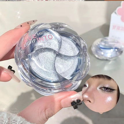 LEE INTO Dream Flower Highlight Powder Brightens and Contours Pearlescent Glitter No Flying Powder