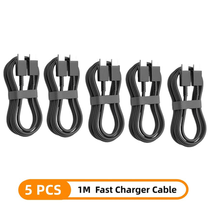5PCS PD 100W USB Type C to C Fast Charge Cable for Samsung S22 S23 S24 S25 Plus Note Ultra A53 A54 Charging Data Cable