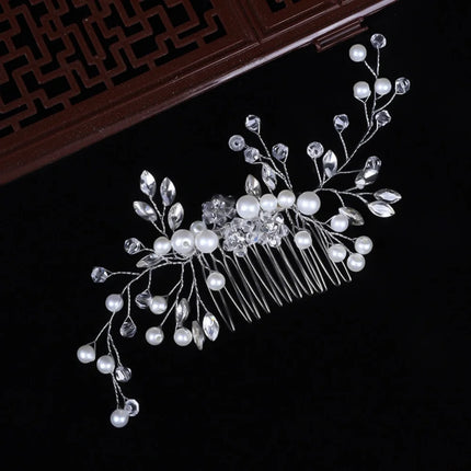 Women's wedding jewelry multifunctional elegant luxury girl's headwear gift exquisite pearl comb hair accessories with diamonds