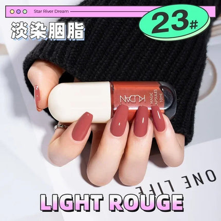 Water-based Nail Polish Tearable Baking Free Solid Color Nail Polish Gel Professional Semi-Permanent Varnish Nail Salon Polish