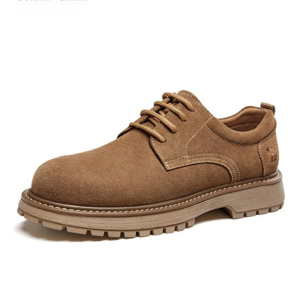 Golden Camel Men's Shoes 2026 New Business Casual Soft-Soled Leather Shoes High-Quality Non-slip Velvet Warm Work Shoe