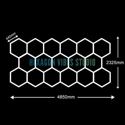 Garage Hexagon LED Light 50000H 6500K Ultra Bright for Home Gym Barbershop Car Detailing Bar Basement Workshop Ceiling Lighting