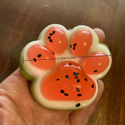 Watermelon Cat Paw Squeeze Pinch - Slow Rebound, Realistic Paw Design, Fun, Suitable for Valentine's Day/birthday Gifts
