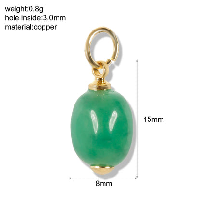 Bohemian Natural Stone Bead Charms For Jewelry Making Supplies Blue Green Stone Zircon Dijes Diy Earrings Bracelet Necklace