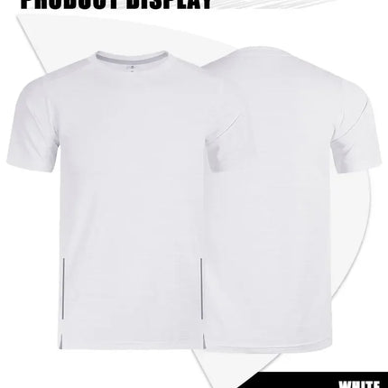Muscle Training Compression T-shirt Man Running Dry Fit Tee Plain Color Plus Size Gym Men's T-shirts Sports Men Tops Sweatshirt