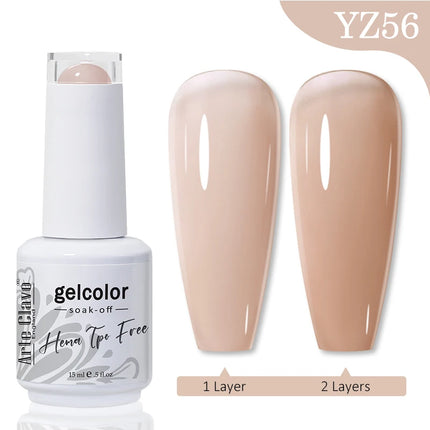 Arte Clavo Red Brown Gel Nail Polish 15ml Autumn Series Base Top Coat Soak Off UV Gel Semi Permanent Varnishes Design Nail Art