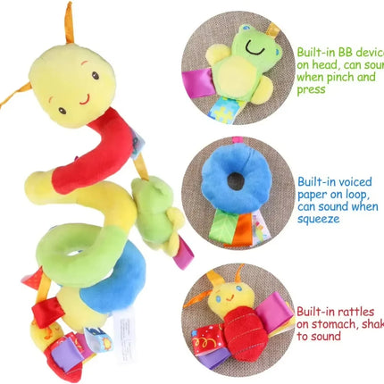 Baby Crib Hanging Rattles Toys Car Seat Toy Soft Mobiles Stroller Crib Cot Spiral Toy Pram Hanging Dolls for Babies Newborn Gift