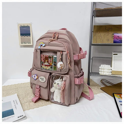 Fashion Girls Backpack New Large Capacity Korean Style Women Backpacks Cute Student School Backpack Versatile Women's Bag