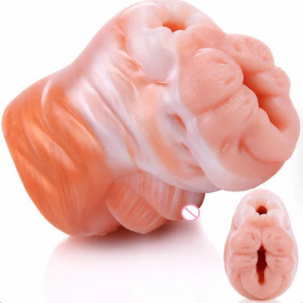LUUK Dual Channel Animal Silicone Realistic Vaginal Pocket Pussy Male Masturbator Sex Toys Penis Stroker For Men Masturbation