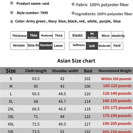 Outdoor workwear jacket Men's breathable lightweight top  Spring and Autumn thin high-end solid color stand-up collar vest
