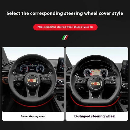 For Volkswagen Passat Golf 5 GTI Beetle Tiguan Touareg Polo T-ROC T-Cross Magotan Jetta Car Suede Anti-Slip Steering Wheel Cover
