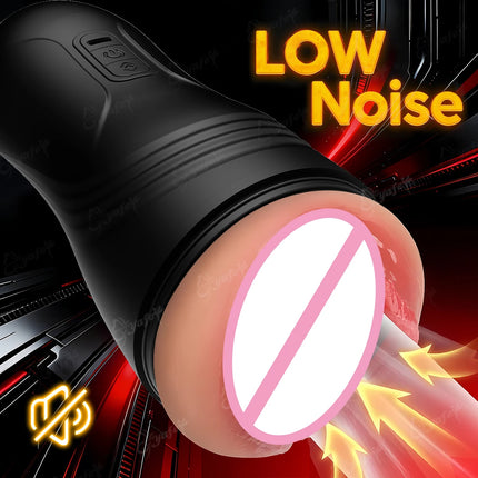 Automatic Male Mastubator Blowjob Vibration Machine Real Vaginia Pocket Pussy Penis Oral Masturbation Cup Adult Sex Toy for Man