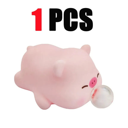 -Cute Animal Bubble Squeeze Toys, Panda & Pig Slow Rebound Squishies Office Gags and Stress Relief Viral Desk Gadgets for Pranks