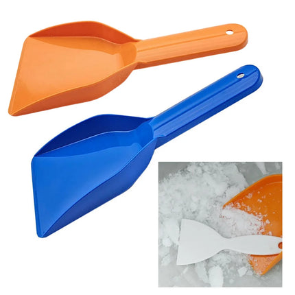 Ice Scraper For Refrigerator Frost Removal Handheld Deicing Shovel With Ergonomic Handle ABS Plastic Snow Tool For Car Windows/