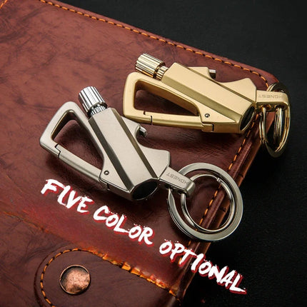 Outdoor multifunctional portable match keychain, fuel lighter, metal, camping ignition tool, men's gadget