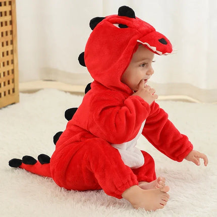 Kigurumi Pajamas Easter Rabbit Baby Rompers Winter Hooded Flannel Sleepwear Toddler Infant Animal Pyjamas Girls Boys Clothes