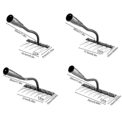 5/6/7/8 Teeth Garden Hoe Weeding Rake Tool Labor-saving Weeding Loosening Soil Artifact Harrow Handheld Carbon Steel Weeder Rake