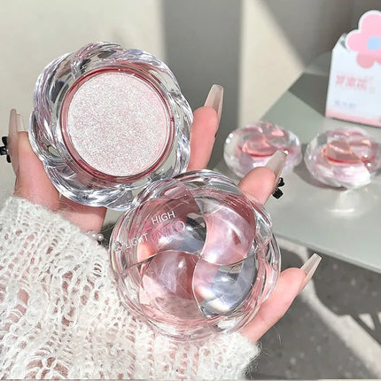LEE INTO Dream Flower Highlight Powder Brightens and Contours Pearlescent Glitter No Flying Powder
