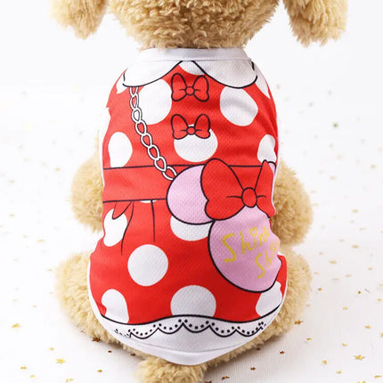 Dog Cat Puppy Kitten Pet Cartoon Spring Summer Autumn Cotton Clothes Clothing Vests Coats Jackets Shirt Dresses Costume