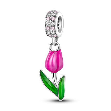 Charms Beads 925 Silver For Women Tulip Starlight Travel Coffee Fit Original Pan Bracelet Pendant DIY Fashion Jewelry Gift