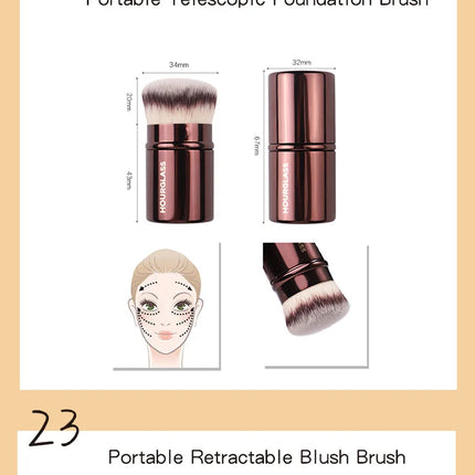 Hourglass Makeup Brushes Powder Foundation Concealer Blusher Bronzer Eye Shadow Eyebrow Eyeliner Sculpting Brush