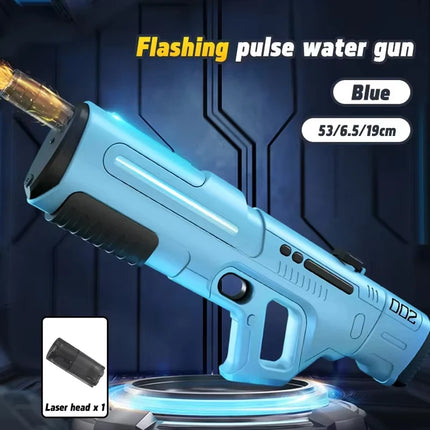 New Pulse Electric Water Gun Continuous Shooting Laser Children's Toy Gun Large Capacity Automatic Water Absorption Summer Toy