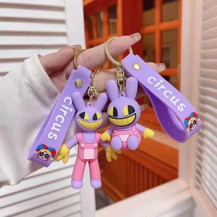 Magic Digital Circus Keychain Cross-Border Pamney Clown Rabbit Doll Doll Bag Car Keychain blocks  конструктор