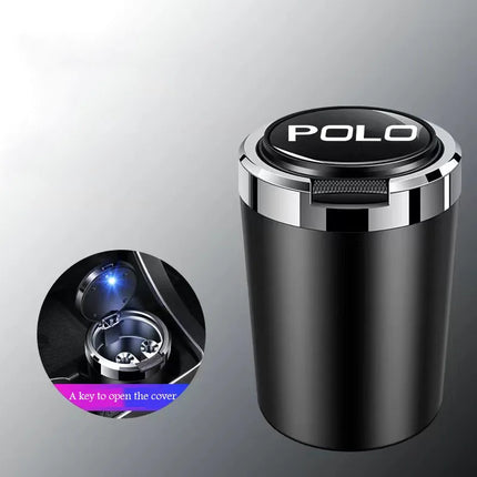 New multifunctional car ashtray with LED light one touch open lid cigar cup suitable for Volkswagen Polo 6R 6N 6N2 6C 9N Rline