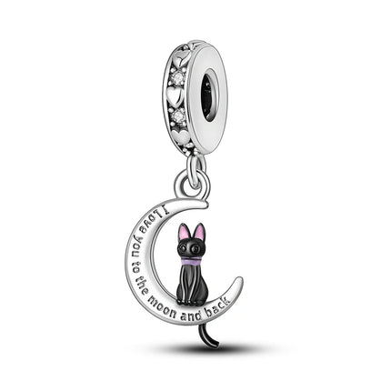 Charms 925 Sterling Silver Cute Cat Collection Charms Beads Paw Print Pendant Beads Fit Original DIY Bracelet Gift Women Jewelry