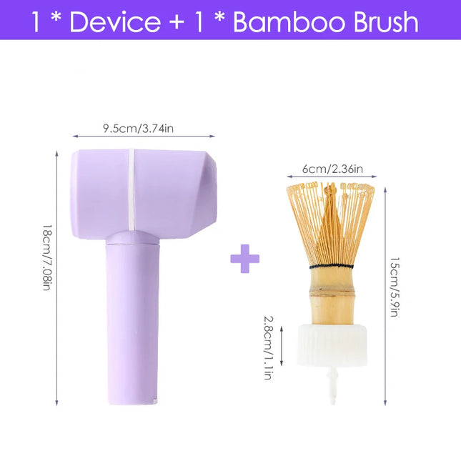 Electric Bamboo Whisk Matcha Brush 3 Gears Adjustable Quickly Whisking Matcha Tool Home DIY Tea-Making Tools Type-C Charging