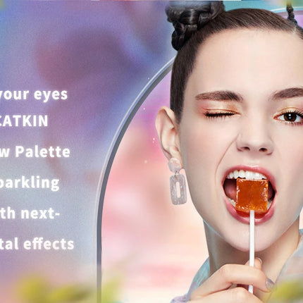 CATKIN Eyeshadow Blush Full Face Matte Shimmer Glitter High Pigmented Face Highlighter Shading Powder