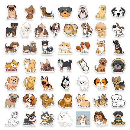 Kawaii Dog Cartoon Puppy Pet Stickers DIY Toy Decorative Graffiti Decal for Phone Luggage Laptop Bottles Scrapbook Waterproof