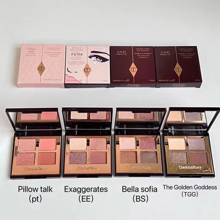 C t Four-color Eyeshadow Palette Matte Glitter Eyeshadow Shiny Eye Makeup Cushion Applicator Highlight Contouring Pen Cosmetics