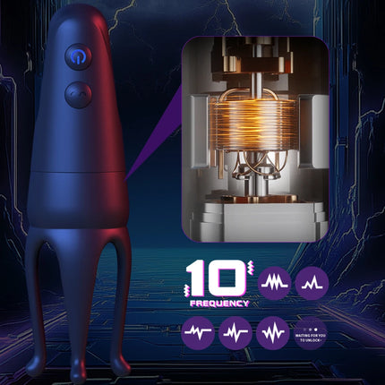 Penis Trainer Electric Shock Male Masturbator Penis Vibrator 10 Vibrating Modes Male Stroker 360°Wrapped Adult Sex Toys for Men