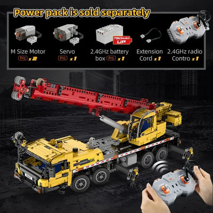 Cada City Remote Control Engineering Vehicle Truck Crane Building Blocks Technical MOC RC Car Bricks DIY Toys For Children Gifts