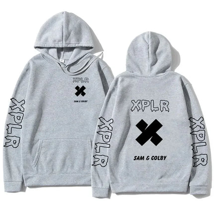 2024 Men Xplr Hoodie Sam and Colby Chainlink Merch Heart Shaped Printed Sweatshirt Men Women Long Sleeve Pullover Fashion Hoody