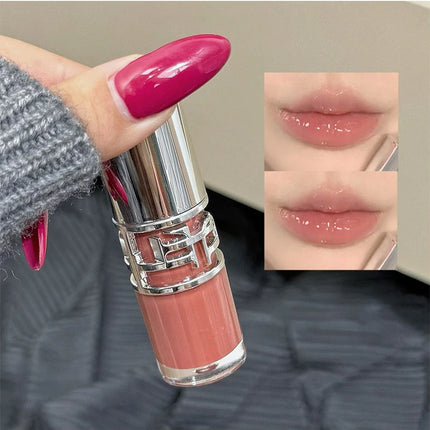 Transparent Moisturizing Lip Gloss Hydrating Drying Lips Mirror Lipstick Makeup Crystal Lip Oil Mirror Lip Glaze Tinted Plumper