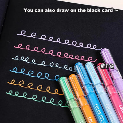 Languo Three-Dimensional Effect Acrylic Painting Gel Pens Set 1.0mm Tip Kawaii Stationery Student Color Drawing Pen Art Supplies