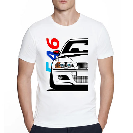 Vintage sports car Lovers Summer Men Short Sleeve bm M3 E60 E82 Print T-Shirt Hip Hop streetwear Boy Casual Old School Tops Tees