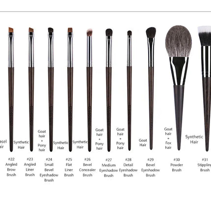 1pc High end Animal Hair Detail Eyeshadow Makeup brushes Highlight Make up brushes Eye Shadow Conceal Ebony Handle pencil beauty