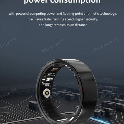 2026 Smart Ring Blood Pressure Heart Rate Sleep Monitoring Smartring IP68 & 5ATM Waterproof Multi-sport Mode Smartring Man Women