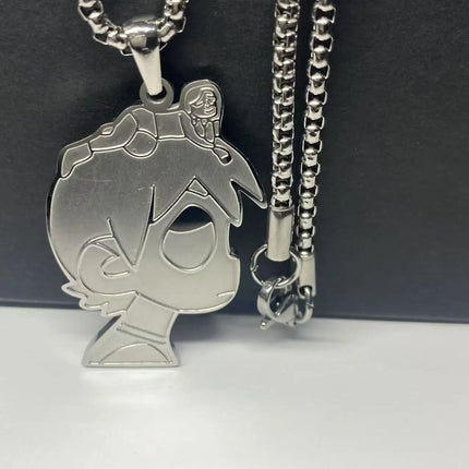LI UZI Exquisite Fashion Stainless Steel Pendant Necklace Hoodie Accessories Personality Hip Hop Style Charm Jewelry Necklace