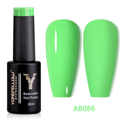 YOKEFELLOW 10ml Jelly Nude Gel Nail Polish High Quality Translucent Pink Nail Gel Varnish Soak Off UV Gel Polish Long Lasting