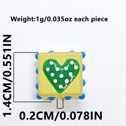 4pcs/8pcs16mm Full-hearted Color-matched Lampwork Glass Bead DIY for Jewelry Making Bracelets Earrings Necklace Gifts Accessorie