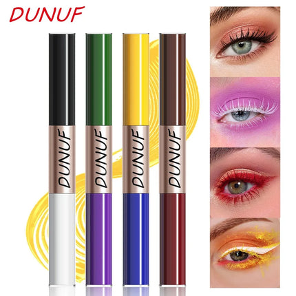 Slender Double-head Colored Mascara Curl Thick Lash Eyelash Extension Lengthening Waterproof Yellow Red Brown Fine Brush Mascara