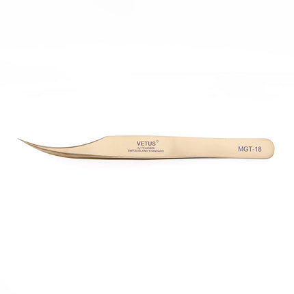 VETUS Original New MGT Series Eyelash Tweezers Anti-slip Handle Fish Scale Texture Precision Super Fine Fiber Tip Tweezers