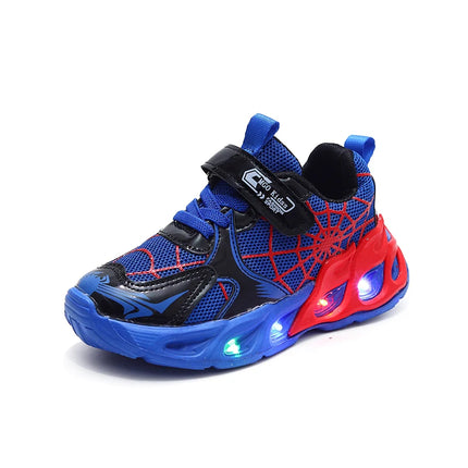 1-9-year-old boys and girls breathable mesh sneakers for spring and autumn, MGO Youngsters LED luminous motion-sensing sneakers-f