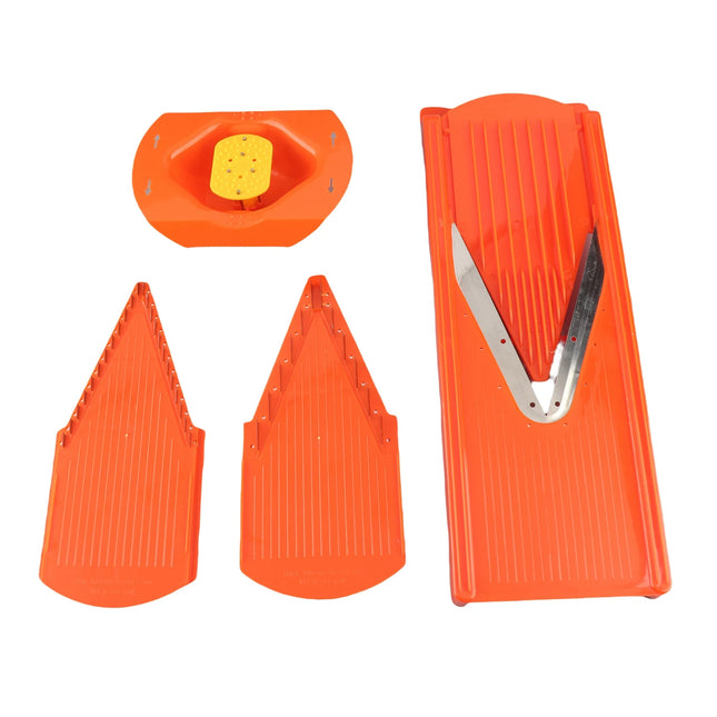 Manual V Blade Mandoline Slicer with Adjustable Thickness Stainless Steel Blade ABS Base for Safe Vegetable Cooking Tool Cutting