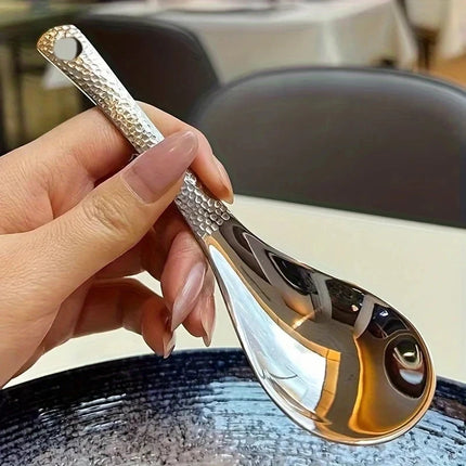 2-Pack Large Stainless Steel Spoons – Mirror Polished Dessert & Fruit Spoons for Home and Restaurant
