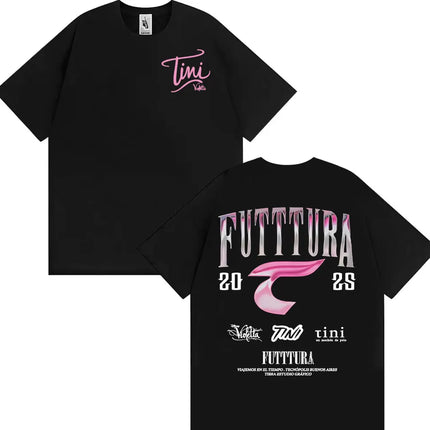 Singer TINI STOESSEL Futtura Album 2025 Tour T-shirt Men Women Fashion Aesthetic Retro Tee Shirt Cotton Casual Oversized T Shirt